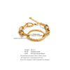 Eetit Distinctive Stainless Steel Metal Oval Chain Daily Bracelet Bangle Hypoallergenic Gold Color Wrist Charm Jewelry New