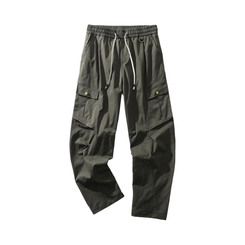 American Retro Mountain-Style Functional Wide-Leg Work Pants for Men, Spring and Autumn Loose Pants, Export Men's Casual Long Pants