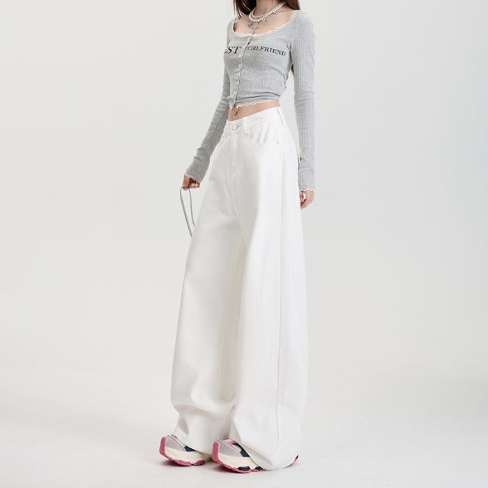 

Белые джинсы широкого кроя из хлопка тенсел, устойчивые к воде и пятнам – стройнящий и беспроблемный дизайн 2XL