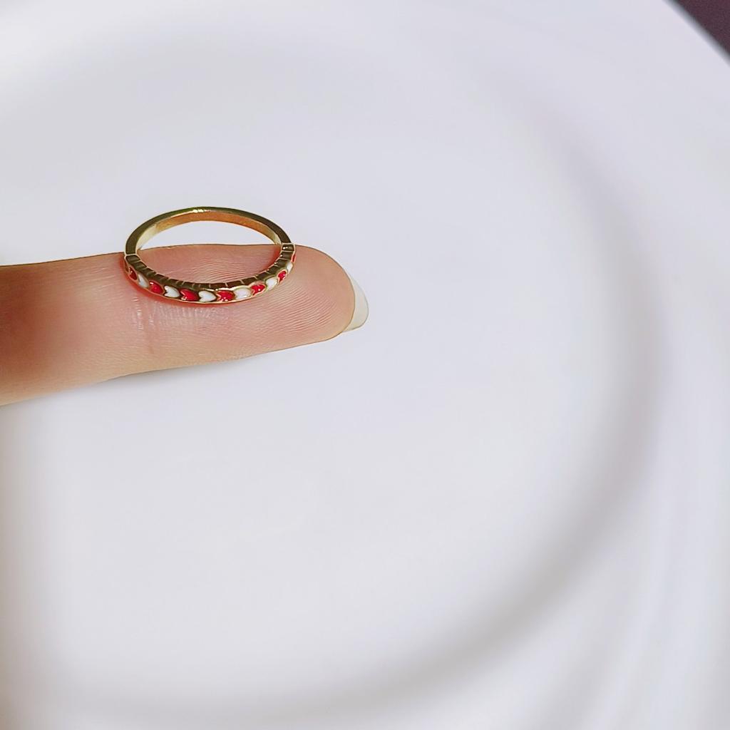 Trendy, Small And Versatile, Japanese And Korean Dripping Oil, Love Ring, Femininity, Fashionable, High-End Exquisite Index Finger Ring.