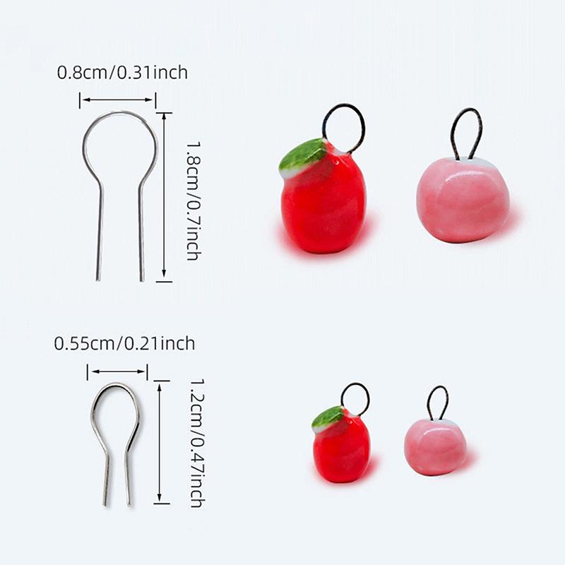 50/100Pcs Pottery Hanging Burning Needle Ring High Temperature Resistant Material DIY Ceramic Jewelry Hanging Ring Pottery Tools