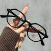 Damen INS-Stil Blaulichtblockierende Einfache Brille Hochwertiges Polygonales Gestell Nicht-Sehstärke Brille Klassische Herrenbrille