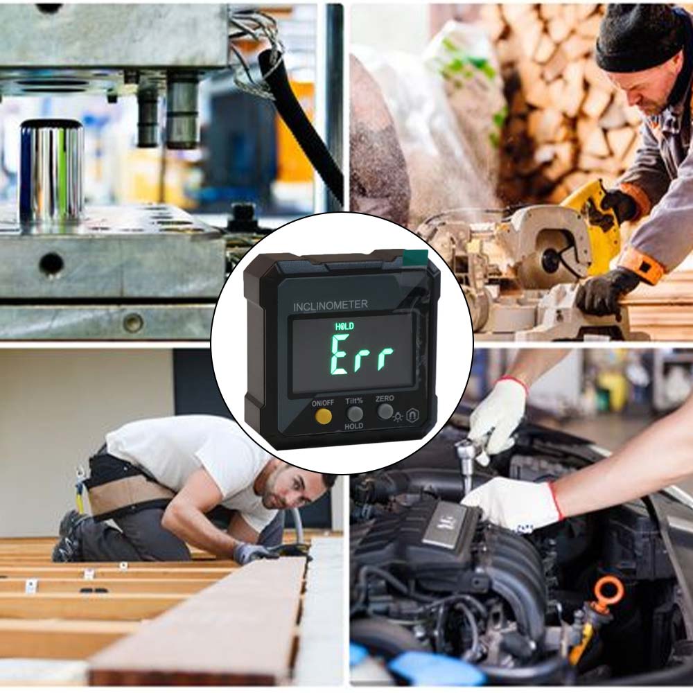 Waterproof Electronic Angle Protractor Single-sided Magnetic Angle Finder Level Gauge  Engineers