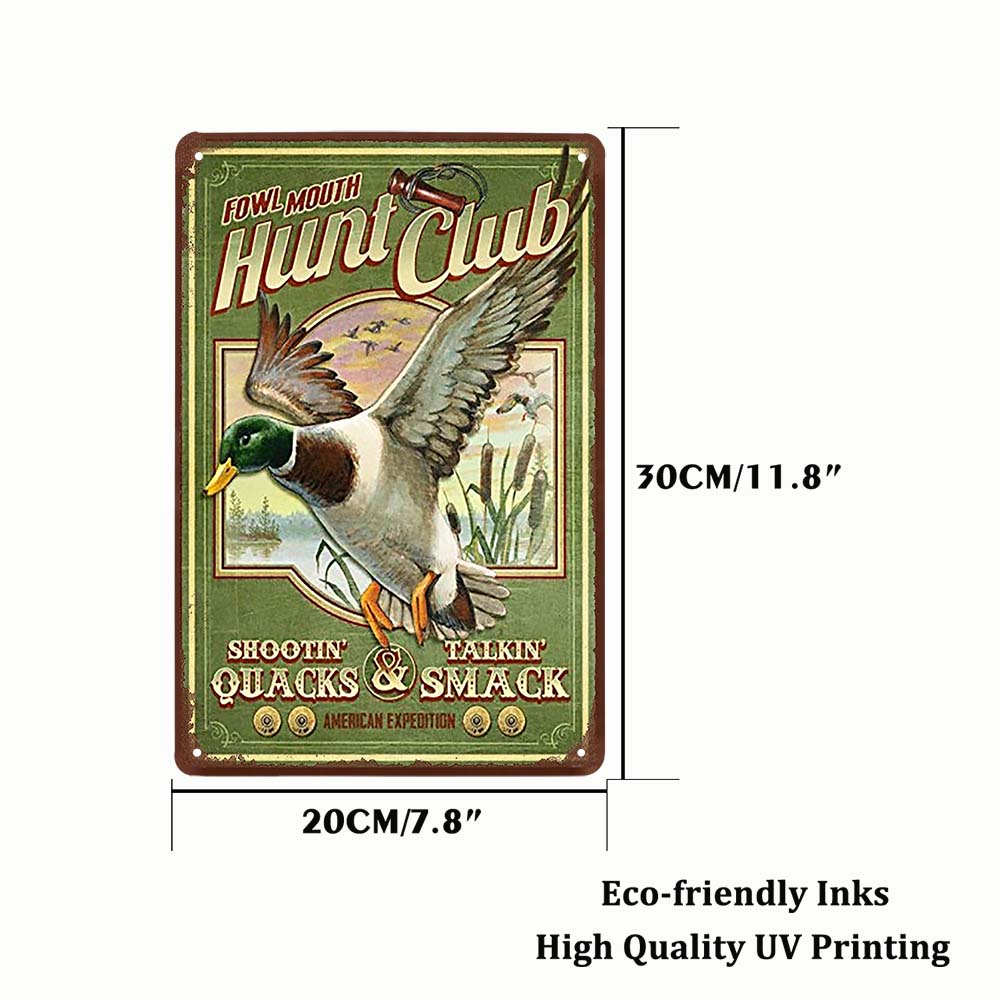 Metallschild im Vintage-Stil, für Männerhöhle, Blechmalerei, Poster, Jagdhunde, Hirsche, Retro-Wandkunst, Eisenplatten, Dekoration, Plakette, 20 x 30 cm