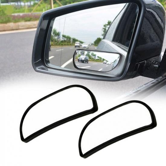 2pcs Rectangle Stick On Rear View Auxiliary Blind Spot Car Wide Angle Mirror