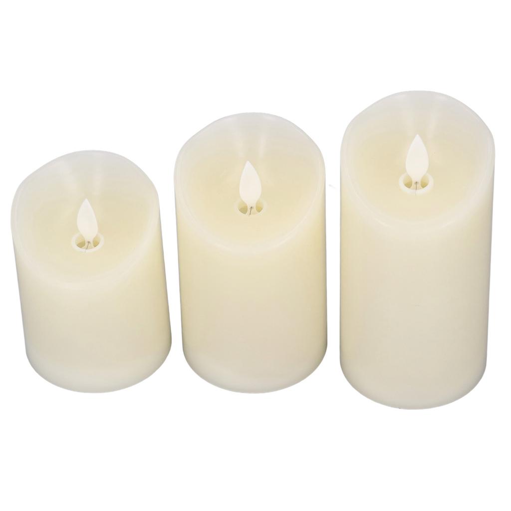 3 Pcs LED Candle Tea Lights 18 Key Remote Control Colorful Simulation LED Electronic Candle Light Desktop Decoration