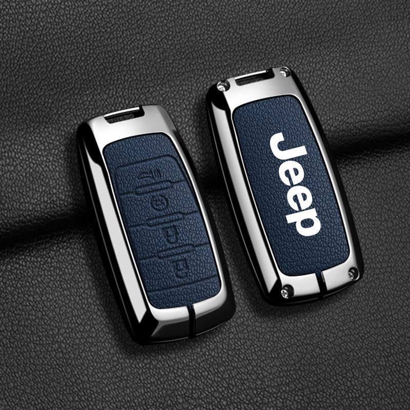 Compatible Jeep Key Case for Compass, Renegade, Cherokee, Grand Commander, Grand Cherokee
