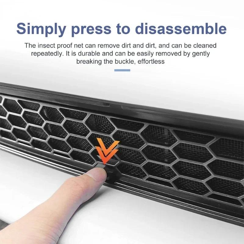 For Tesla Model 3 Highland 2024-2026 Lower Bumper Anti Insect Net Anti Dust Proof Inner Vent Grille Cover Car Insect-proof Net