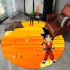 1Pc Dragon Ball Z Adventure Flannel Round Rug Soft Non Slip Circular Office Carpet Floor Mat Bedroom Living Room Xmas Gift S1965