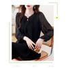 2026 Spring and Autumn New Large Size Tummy-Covering Slimming Top with Stylish Design, Chiffon Long-Sleeve Women's Top