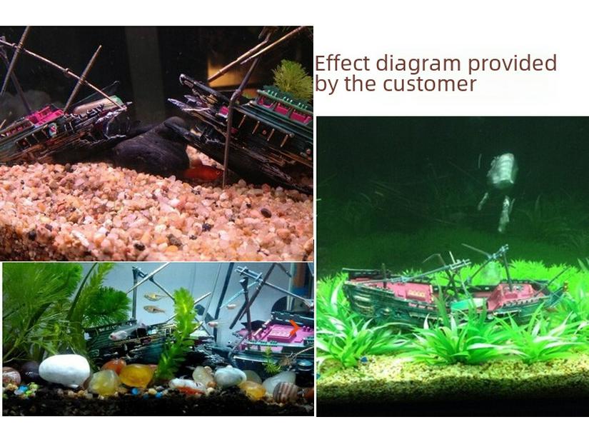 Seahorse Pneumatic Aquarium Decoration: Oxygenating Deep Sea Shipwreck Toy