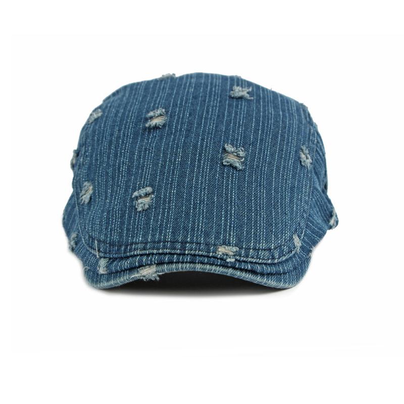 Denim Beret Unisex Rick Cap British Vintage Forward Cap