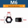 Anti-Loosening Self-Locking Nut 304 Stainless Steel Black Nylon Slip-Resistant Hex Screw Cap