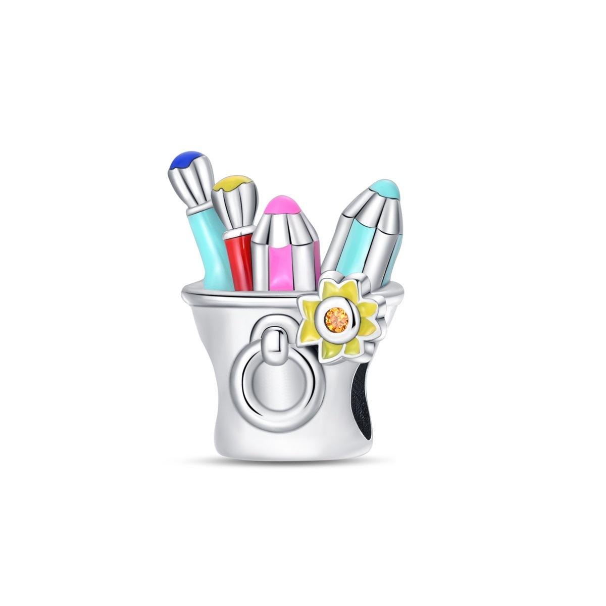 

Самодельная палитра масляной живописи кулон на руку белый медный позолоченный 925 серебро Diy ювелирные изделия аксессуары браслет