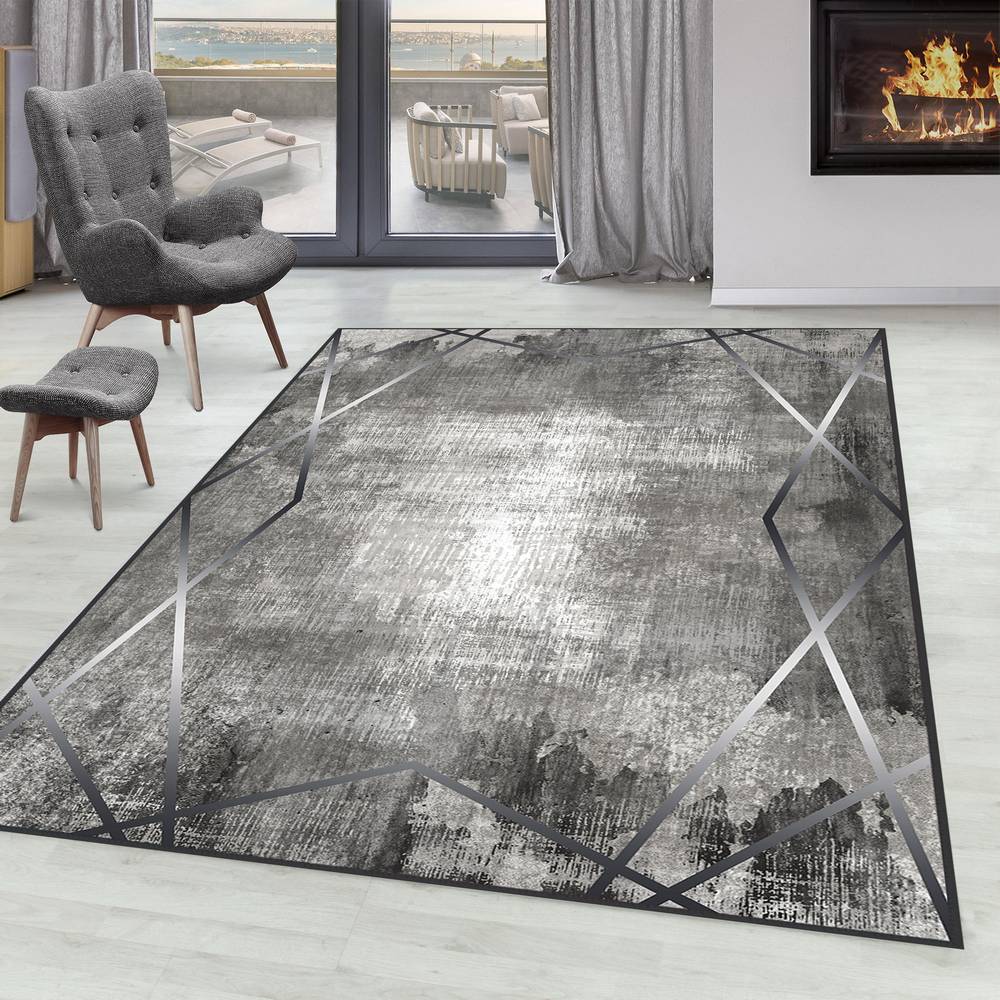 

Домашний моющийся ковер с принтом Eliana LNA0256 50x80 серый