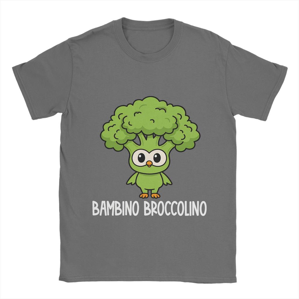 Italian Brainrot Characters Bambino Broccolino Pure Cotton TShirt  ONeck Fashion Tee Shirt Plus Size Custom Logo Clothing