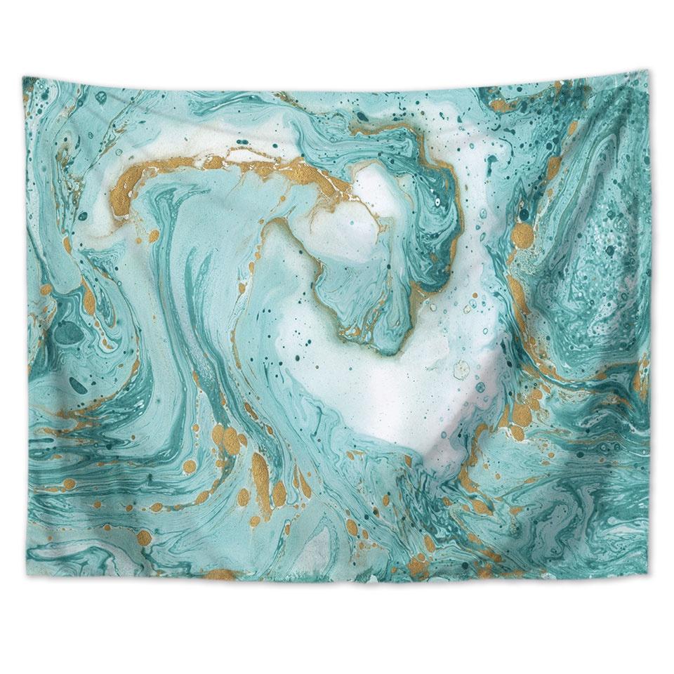 Tapestry Quicksand Wall Covering Marble Background Cloth Flow Pattern Decorative  Blue  Living Room  Decoration