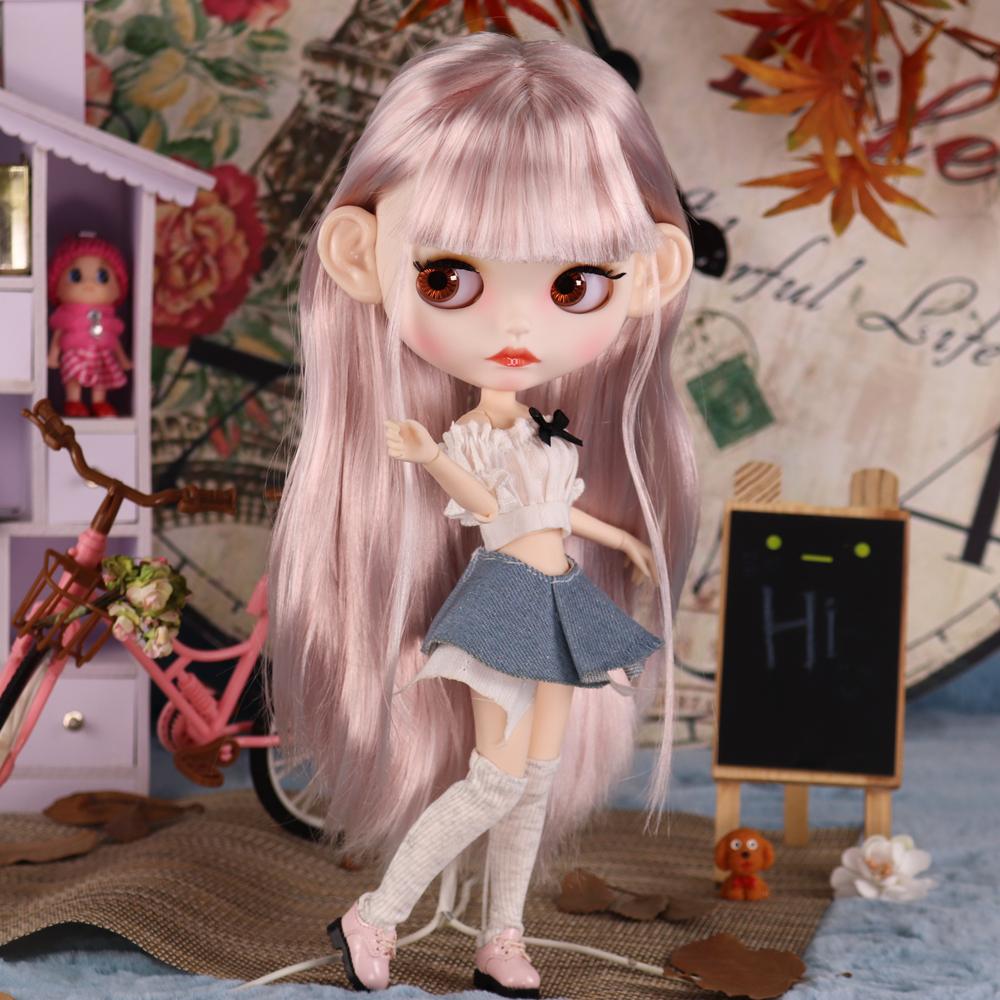 ICY DBS Blyth Doll Leisure Girl Joint Body White Skin Matte Face 1/6 BJD Neo Ob24 Anime Girl