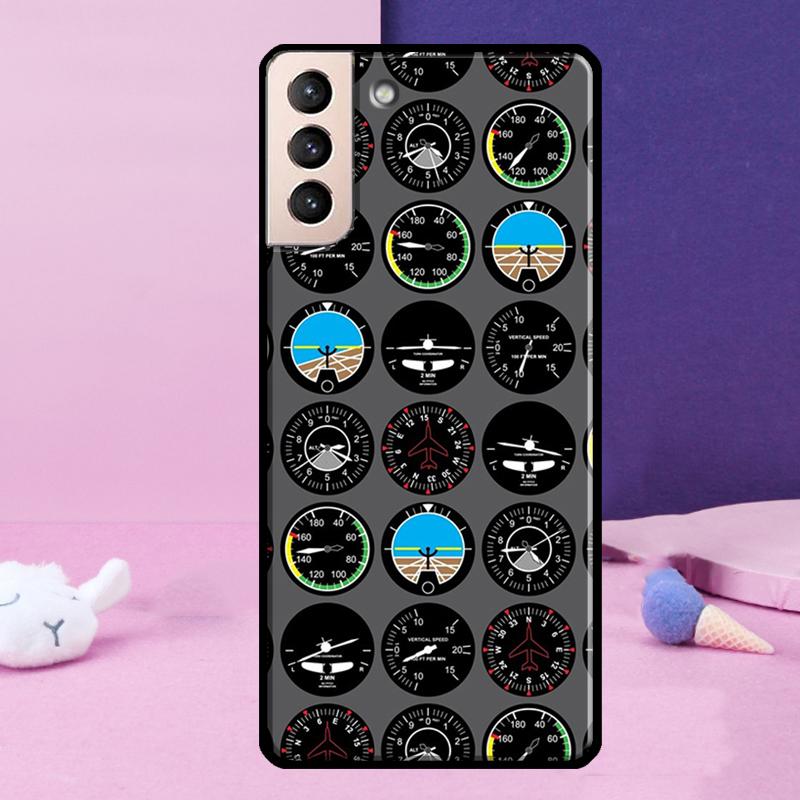 Aviation Aeroplane Pilot Cockpit Phone Case For Samsung Galaxy S24 Ultra S25 Ultra S9 S10 S20 S21 S22 Plus S23 S24 FE Cover