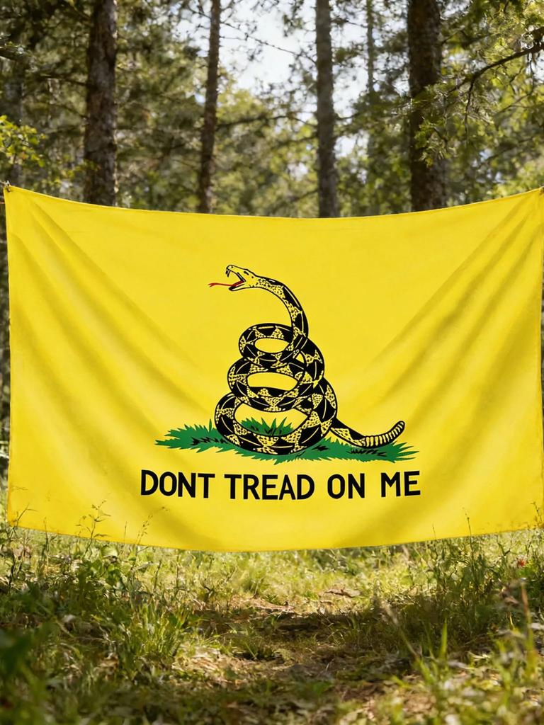 1Pc "Don'T Tread On Me" Snake Tapestry, Single-Sided Print, Ideal For Home Garden Room Decor, Parties & Holiday Seasonal Use