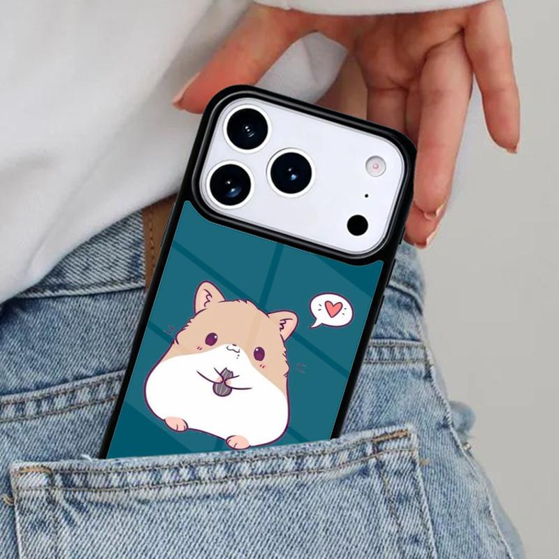 Cute Lovely Pet Hamster Phone Case for iPhone 16e 15 14 13 12 17 Pro Max Plus Air 17pro Cover Coque