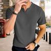 Tricou bărbați cu guler în V, mânecă scurtă, culoare solidă, Slim Fit, moale, respirabil, vară, casual, topuri, purtare zilnică