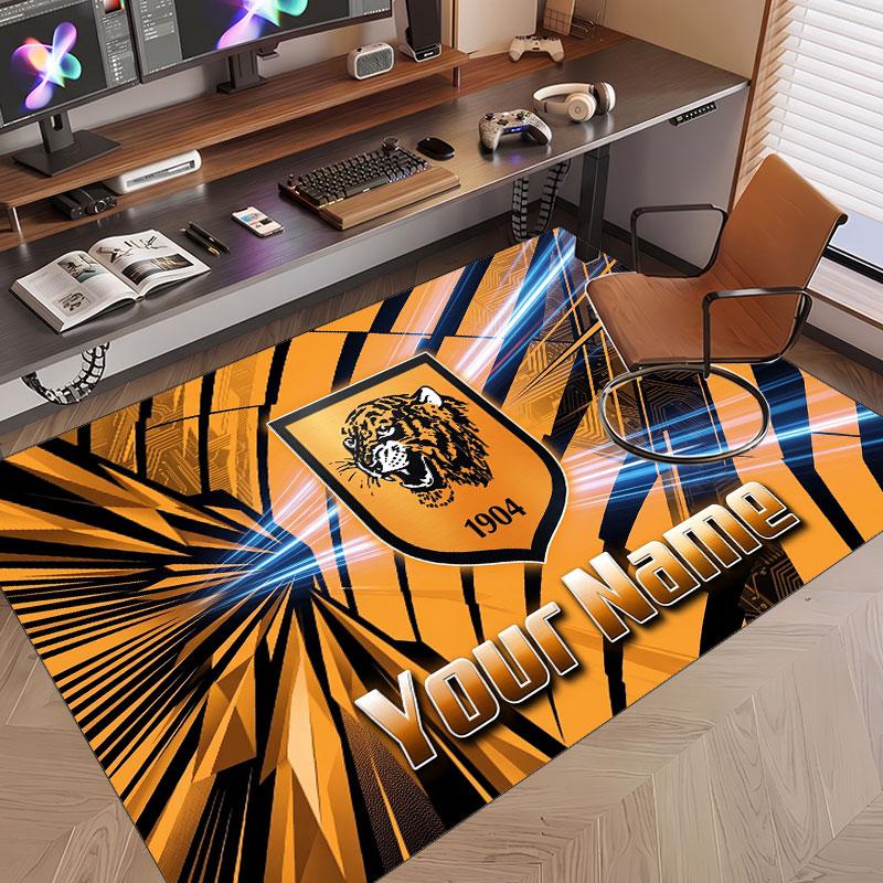 Custom Rug Hull FC Pattern Print Name Text Soft Non‑Slip Floor Carpet for Home Indoor Decoration