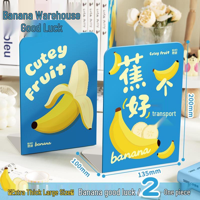 Cute Metal Bookends for Students - Book Clips & Desktop Storage Supports