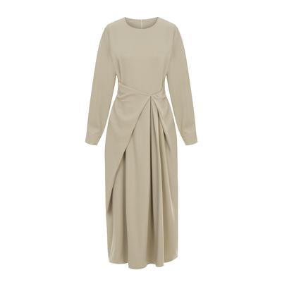 T View Feminine Pintuck Round Dress_V6A-Cop001