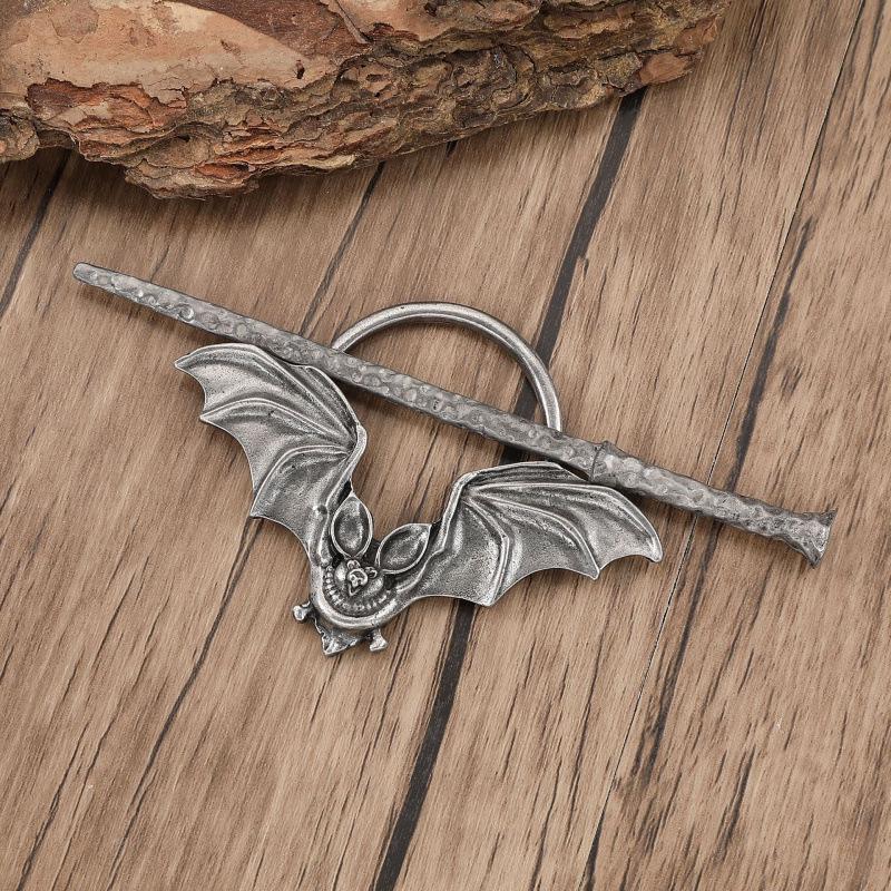 Viking-Inspired Retro Bat Hairpin - Trendy Norwegian Style Party Accessory