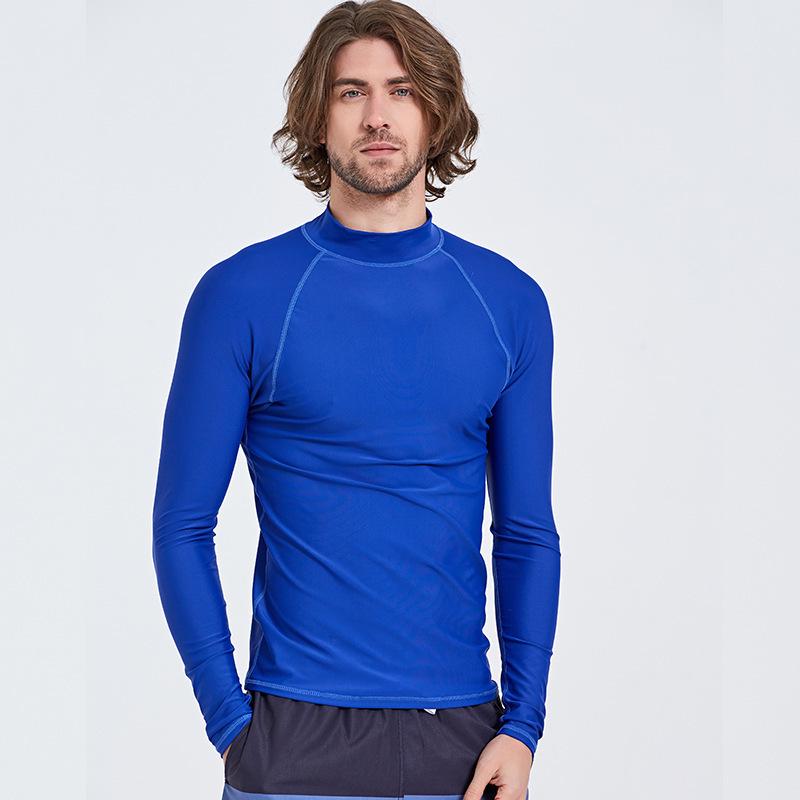 Shabate Men's Quick-Dry Diving Suit: Long Sleeve Sun Protection, Slim Fit, Jellyfish-Resistant Top for Snorkeling.