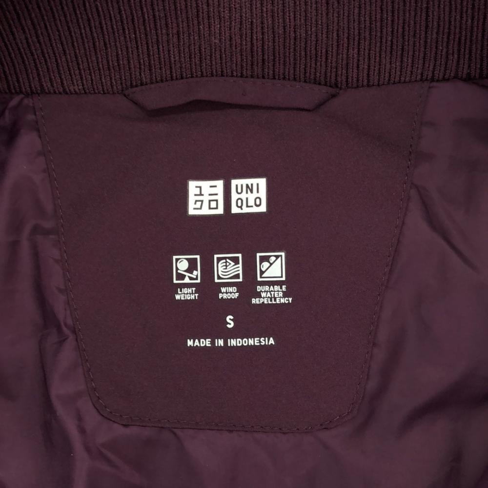 Uniqlo Бесшовное пуховое пальто S Фиолетовое Женское Б/У