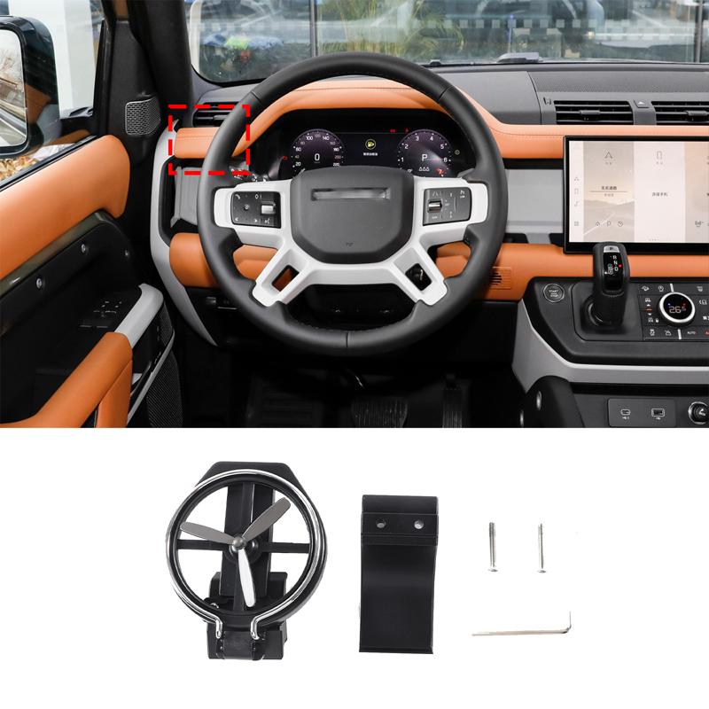 For Land Rover Defender 90110 2020-23 ABS+Aluminum Alloy Car Center Console Dashboard Water Cup Bracket Car Interior Accessories