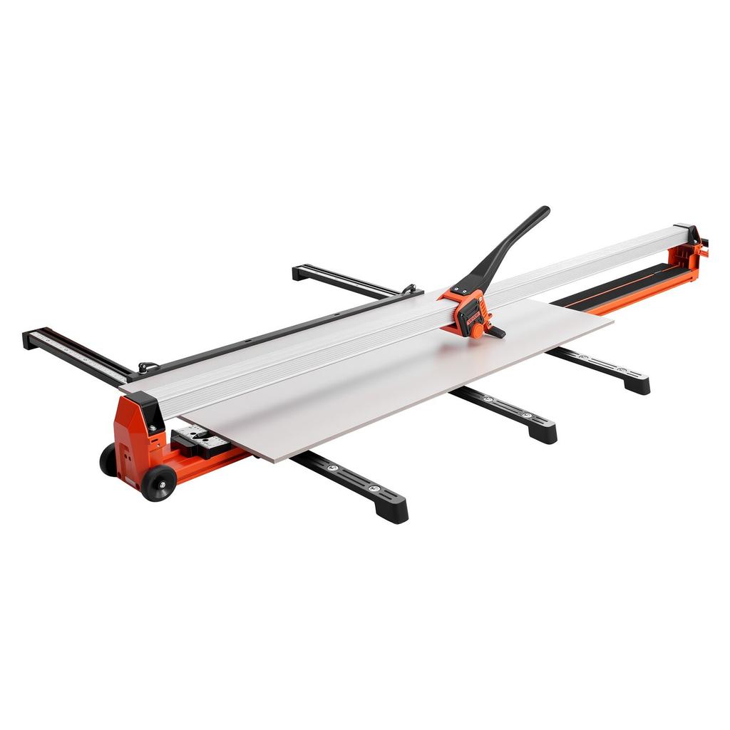 1800 mm Manual Tile Cutter, Upgraded Rail and Sliding Head, Precision Alignment Guide, Tungsten Carbide Cutting Wheel, Support Legs with Swivel