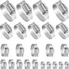 24 Pezzi Fascette Stringitubo Regolabili Clip Metalliche Acciaio Inossidabile 304 Fascetta a Vite Clip per Tubo Carburante Auto Fascetta per Tubo 6-51mm Fascetta a Vite senza Fine