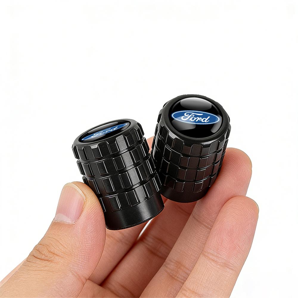 4pcs Car Wheel Gear Emblem Tire Valve Cap Cover Badge For Ford Fiesta Focus 2 Mondeo mk4 Mustang Ranger Kuga S-MAX Transit Ghia ZT6