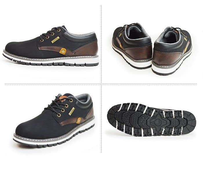 Edwin Waterproof Work Boots with Size 27cm Men's Low-Cut Insoles, Black, (ed7980)