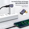90 Degree USB‑C Male To Female Adapter USB4.0 40Gbps 100W PD Fast Charge 8K 60Hz OTG Data Connector for MacBook Laptop