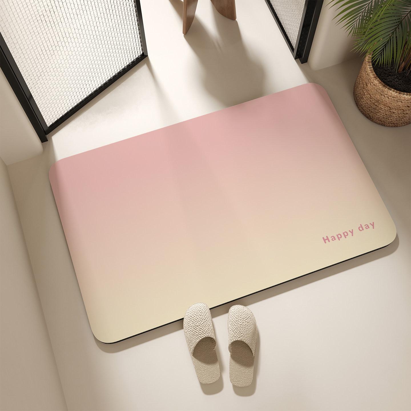 

Dirt-Resistant, Quick-Drying, Non-Slip Bathroom Floor Mat with Diatom Mud Water Absorption 40*60cm (Economy Diatom Mud)