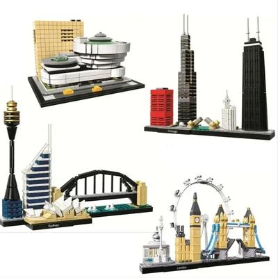Nowy Jork Londyn Pary Dubaj Lanmark City Skyline Klocki konstrukcyjne Zestaw klocków