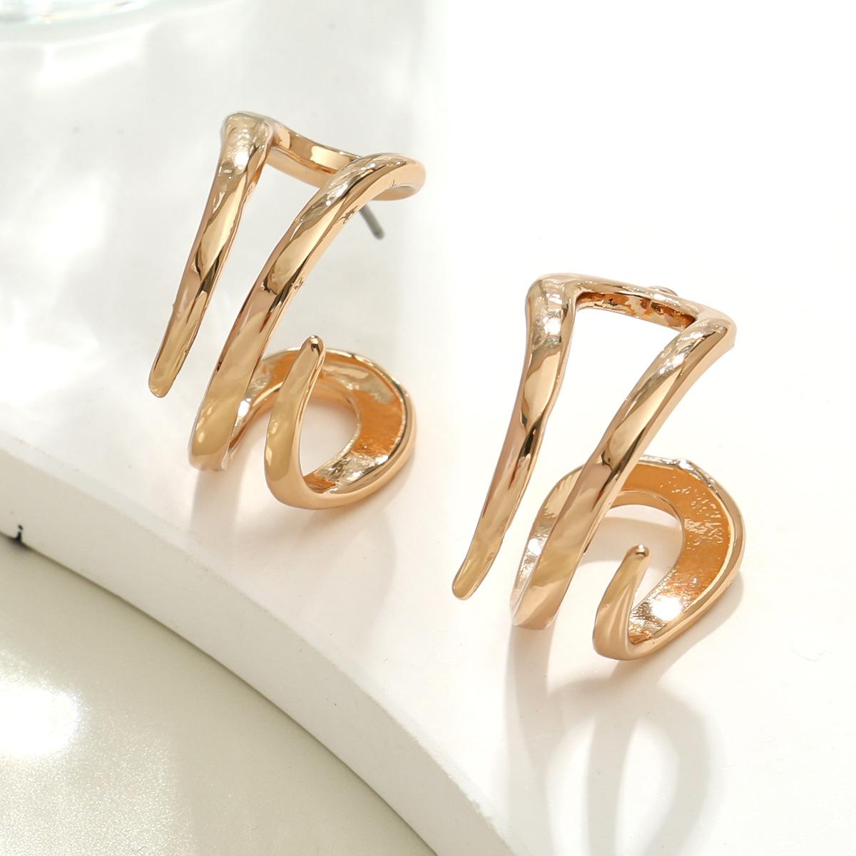 Bracelet, ring set, temperament, open collar, irregular stud earrings, bracelet.