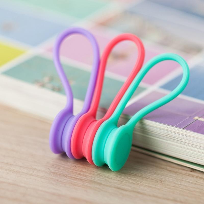 10pcs Minimalists Silicone Cord Organizers Magnetic Clip For Tidy Desk Management Suitable For Various Cable Earbuds