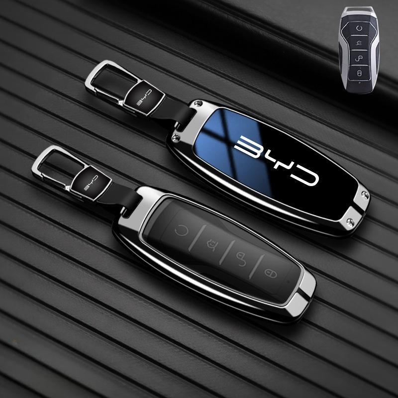 Étui Porte-Clé Télécommande Voiture Coque Housse Sac pour BYD Song Plus Atto 3 Han EV Tang DM Qin Seal Dolphin Accessoires Porte-Clés