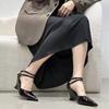 Fashion Red Heels Women 2024 Autumn New Double Breasted Design Women's Pumps Stylish Pointed Toe Platform Heels Elegant Bridal Shoes