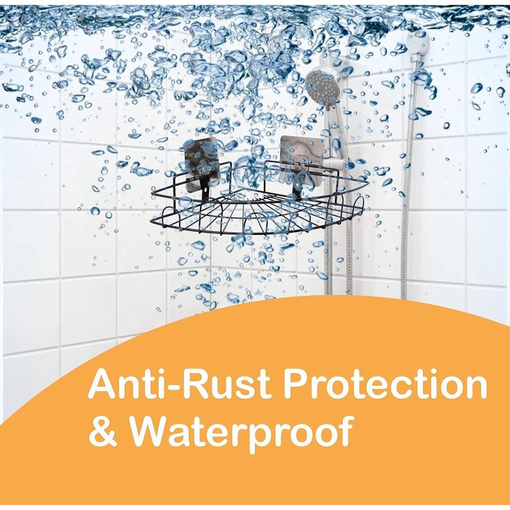 Bathroom Organiser Without Drill Bathroom Rack Self Adhesive || Stand For Corner Shampoo Holder For Bathroom Accessories-Multipurpose