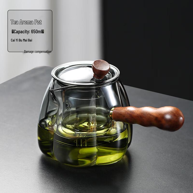 Yipan Heat-Resistant Glass Side Handle Teapot