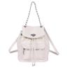 Rhombus bag women's new chain backpack fashion portable bucket bag texture travel backpack