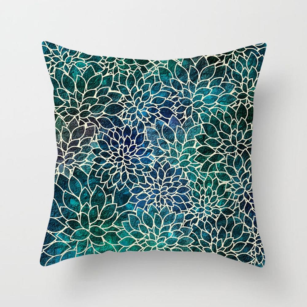 leaf print cushion covers