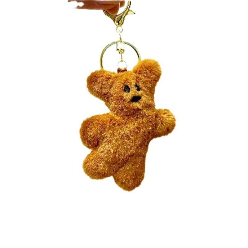 Adorable Plush Teddy Bear Keychain Soft Stuffed Animal Doll Cute Gift