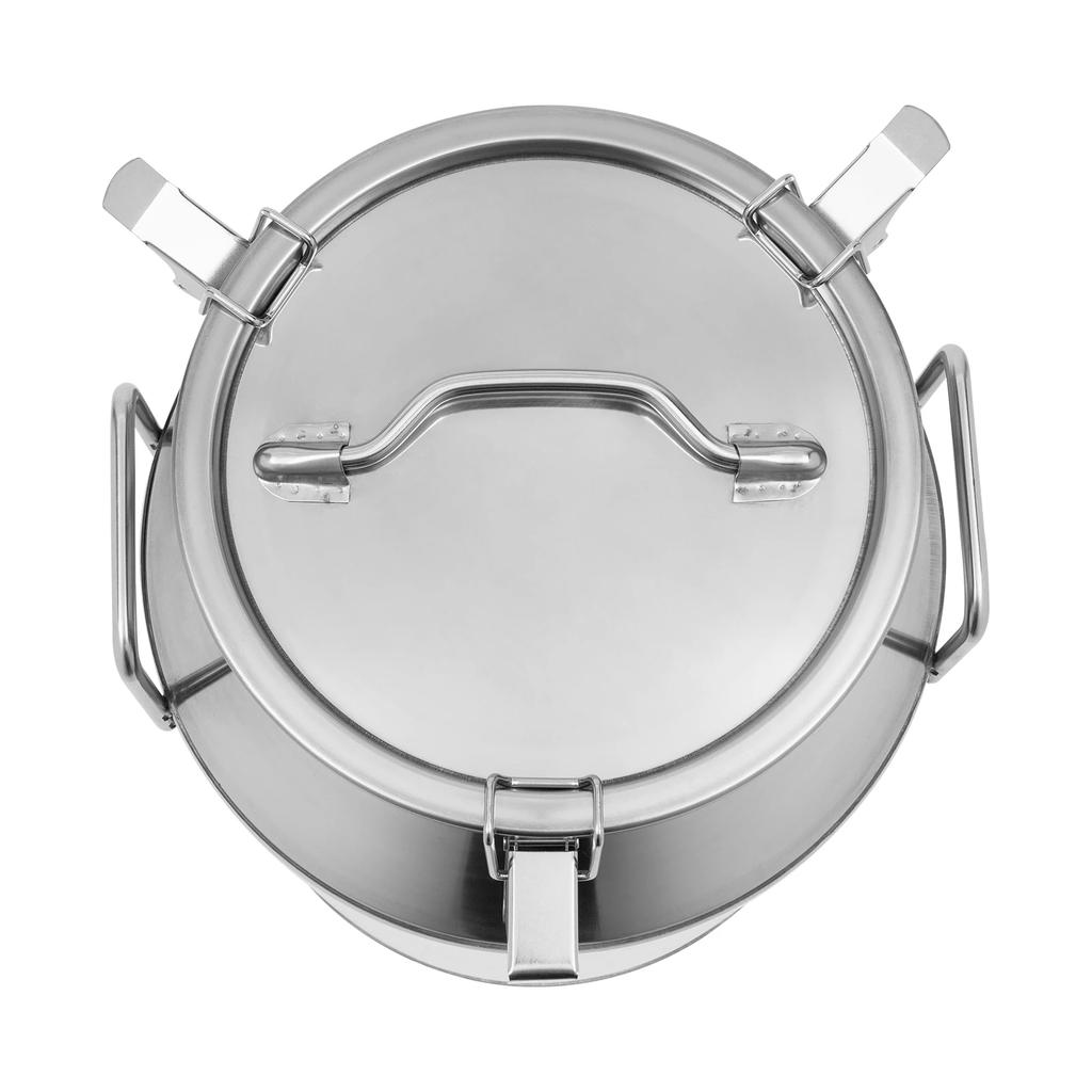 40L Stainless Steel Milk Bucket Wine Pail Water Can Ice Bucket With Sealed Lid Leak-proof Pot Commercial Milk Barrel For Kitchen